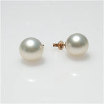 BROOME SOUTH SEA PEARL STUDS 10.5-11MM YELLOW GOLD