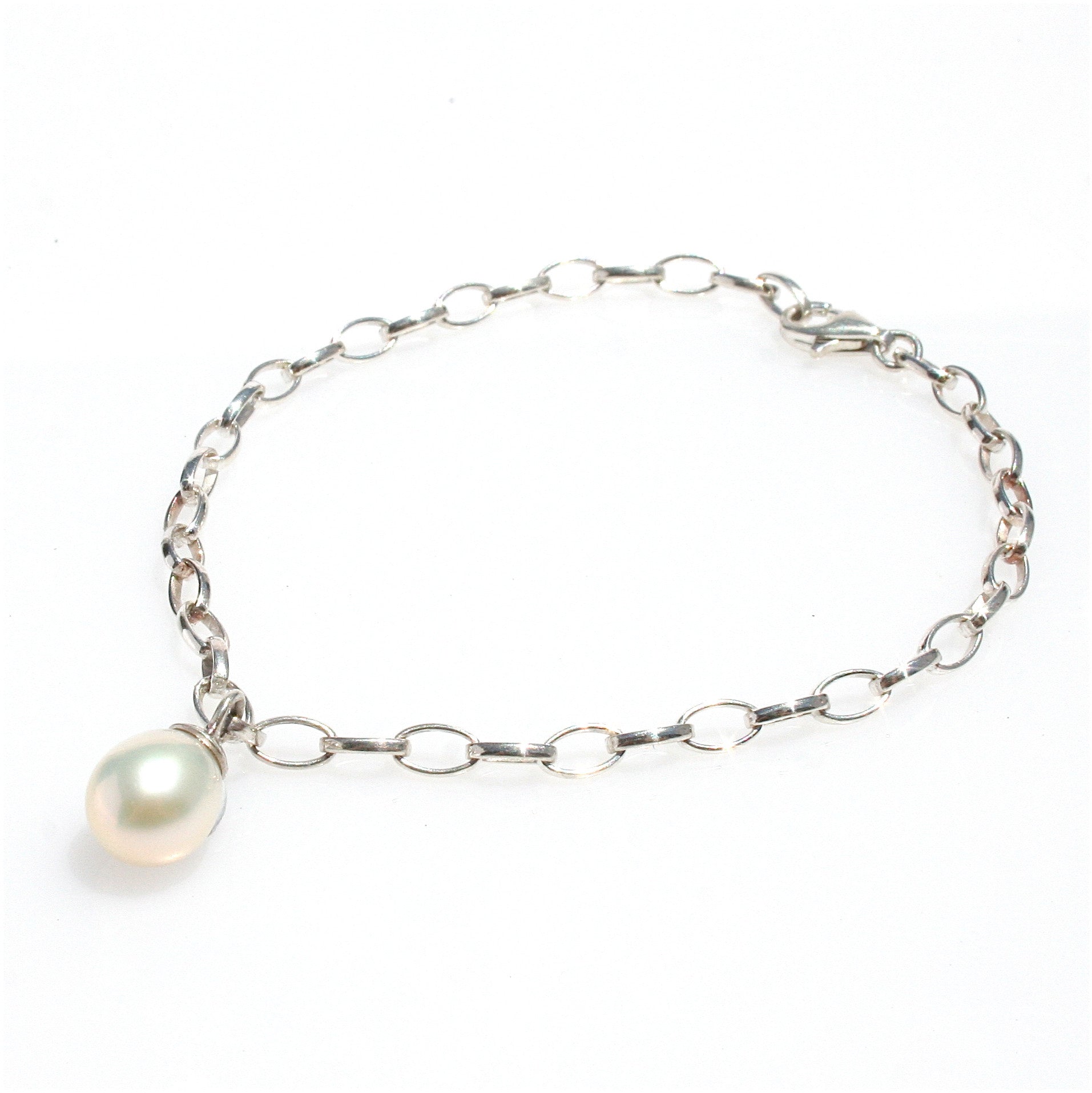 “Sterling silver freshwater pearl bracelet designed in Broome Western Australia”