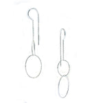 SILVER LOOP thread EARRINGS