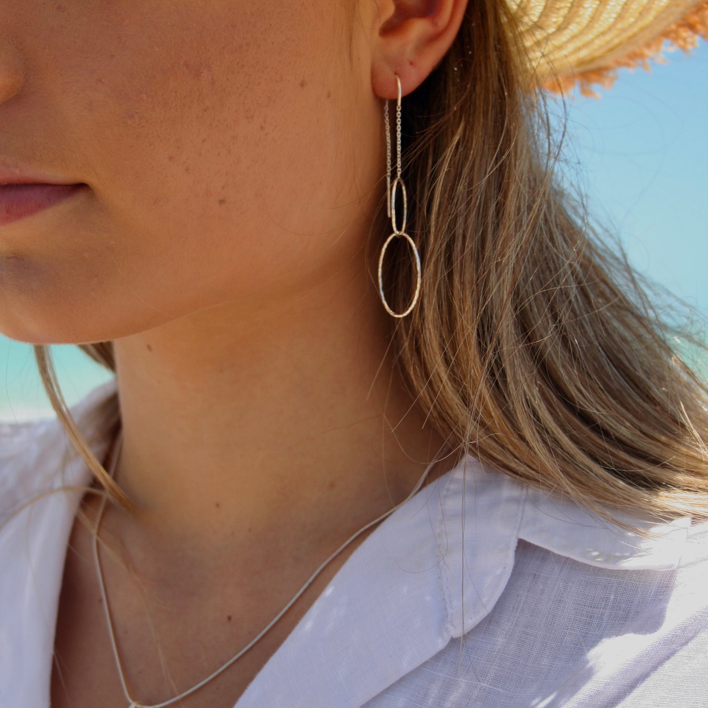 loop thread earrings