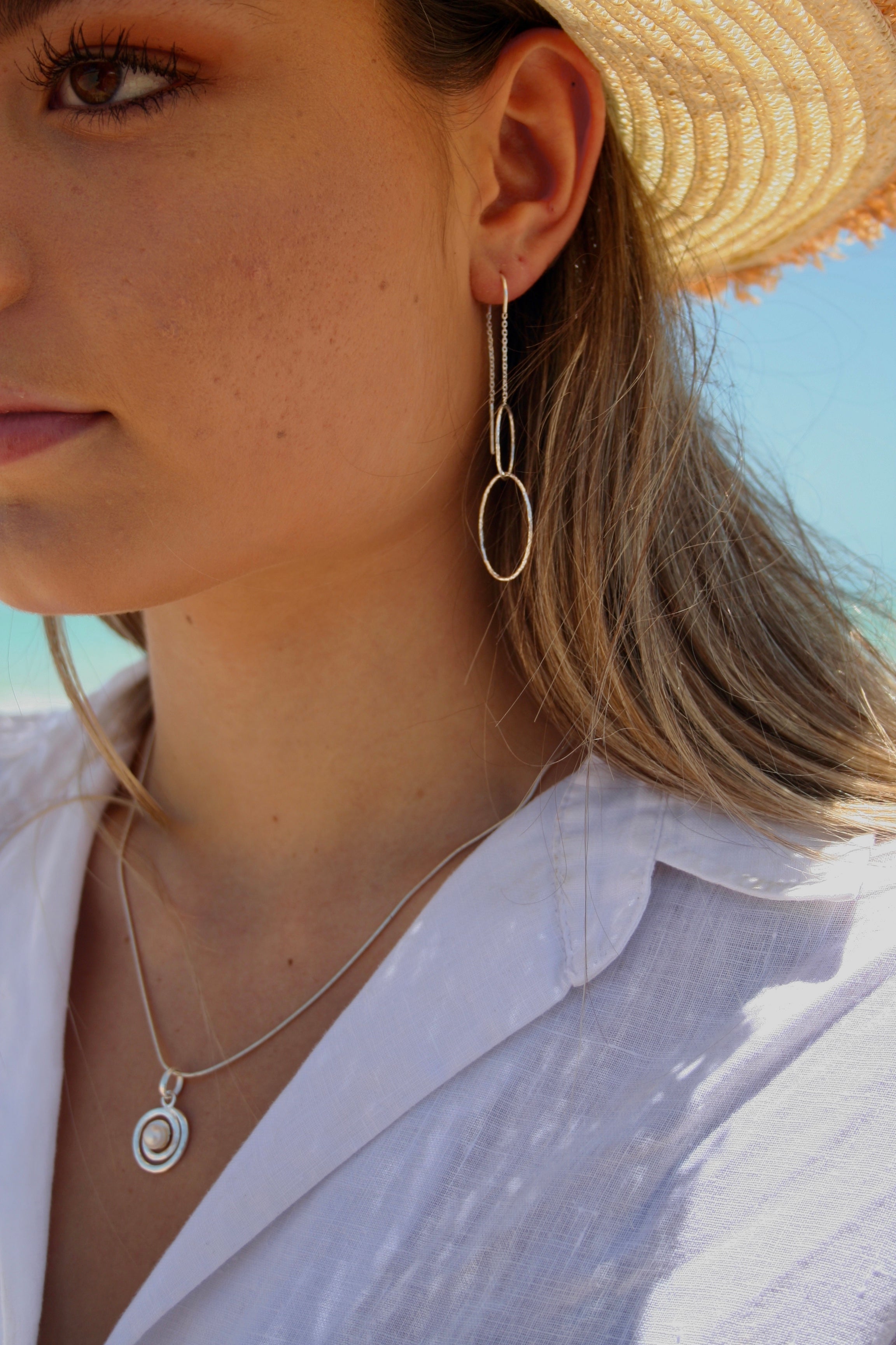 loop thread earrings