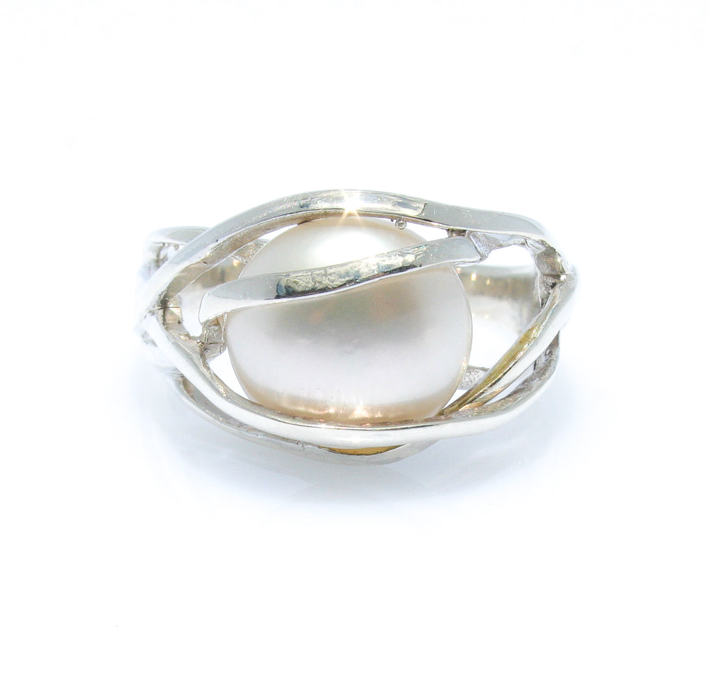 elegant pearl dress ring