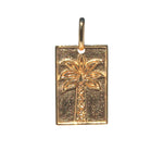 Palm Tree Pendant in gold vermeil featuring a tropical palm tree design