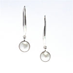 mabe pearl hook earrings silver