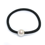 stretch pearl bracelet black with freshwater pearl 