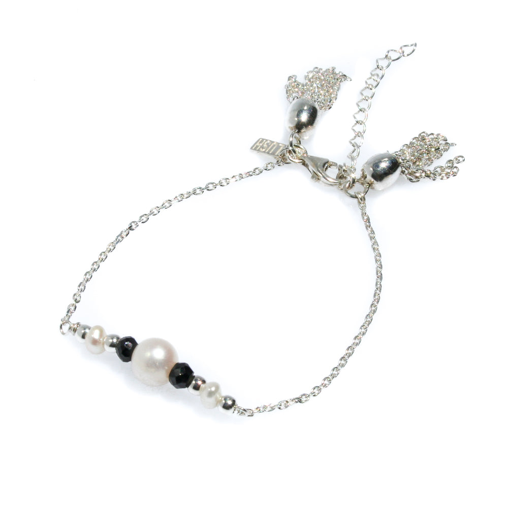 silver tassel bracelet