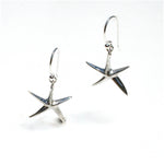 Sterling silver starfish hook earrings 