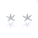 Sterling silver seastar stud earrings inspired by coastal Australian beach style designed in Broome Western Australia