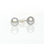 A pair of silver freshwater silver pearl 8mm stud earrings 
