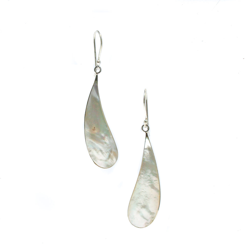 mother of pearl shell hook earrings