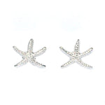 Starfish studs in sterling silver 