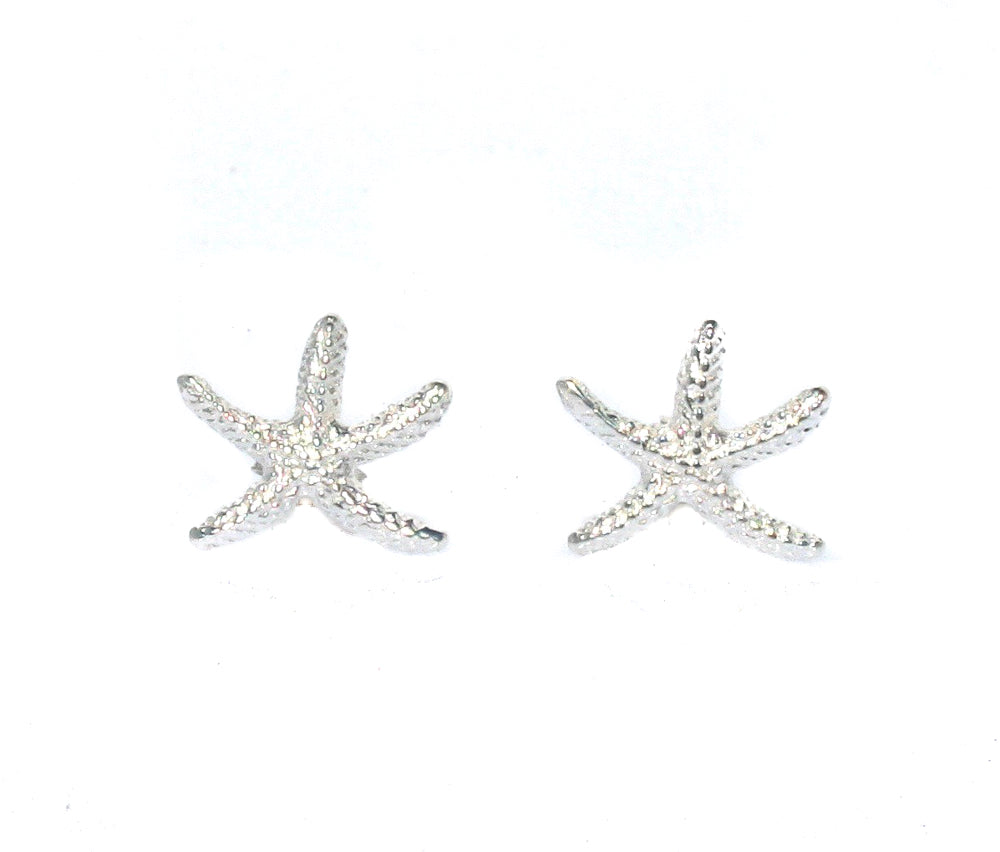 Starfish studs in sterling silver 