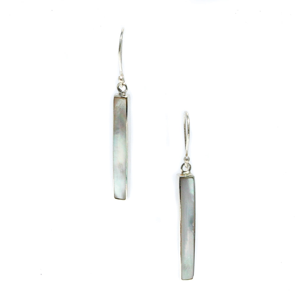 mother of pearl hook earrings