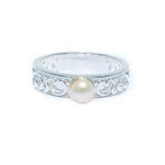 silver pearl ring