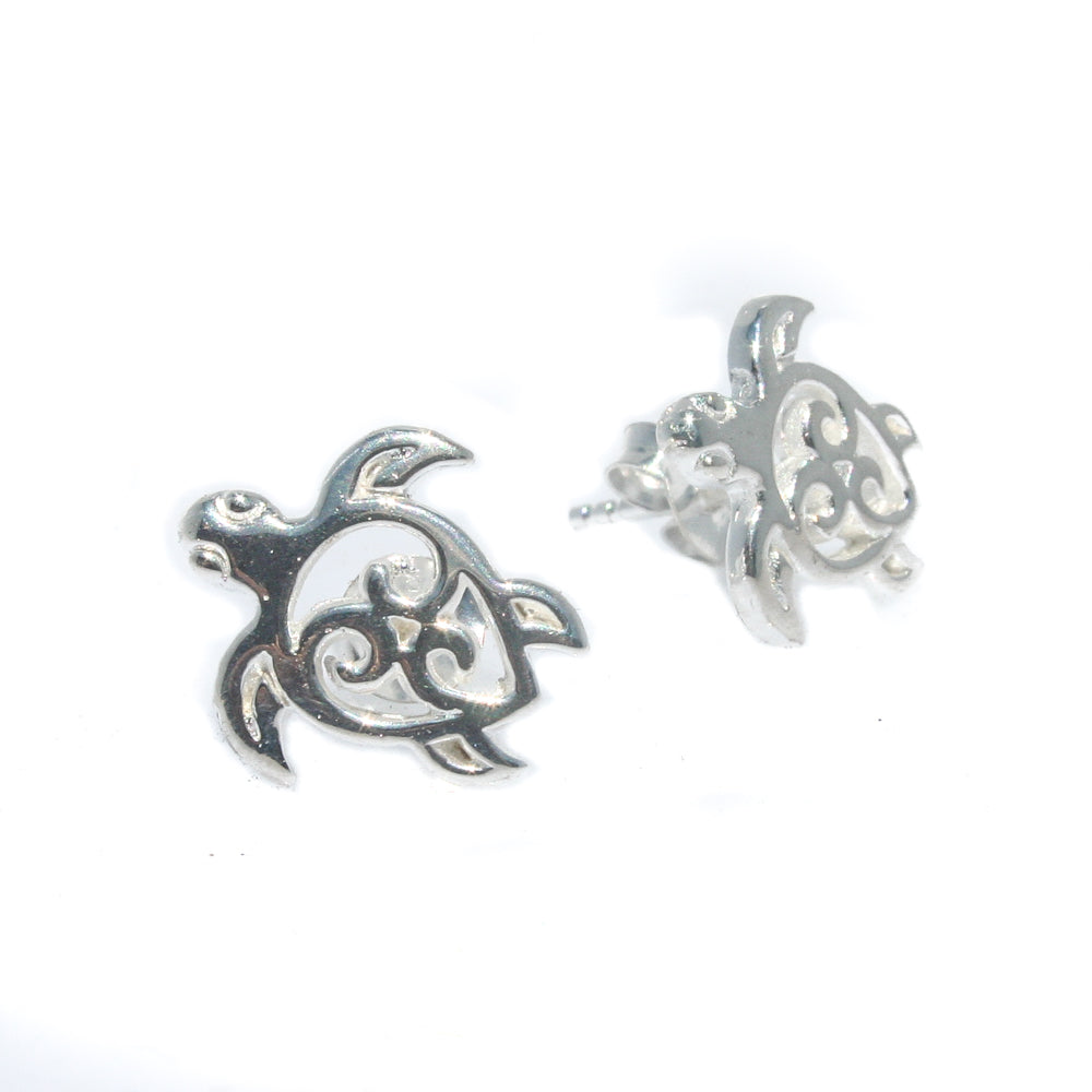 Turtle Cove Studs Silver