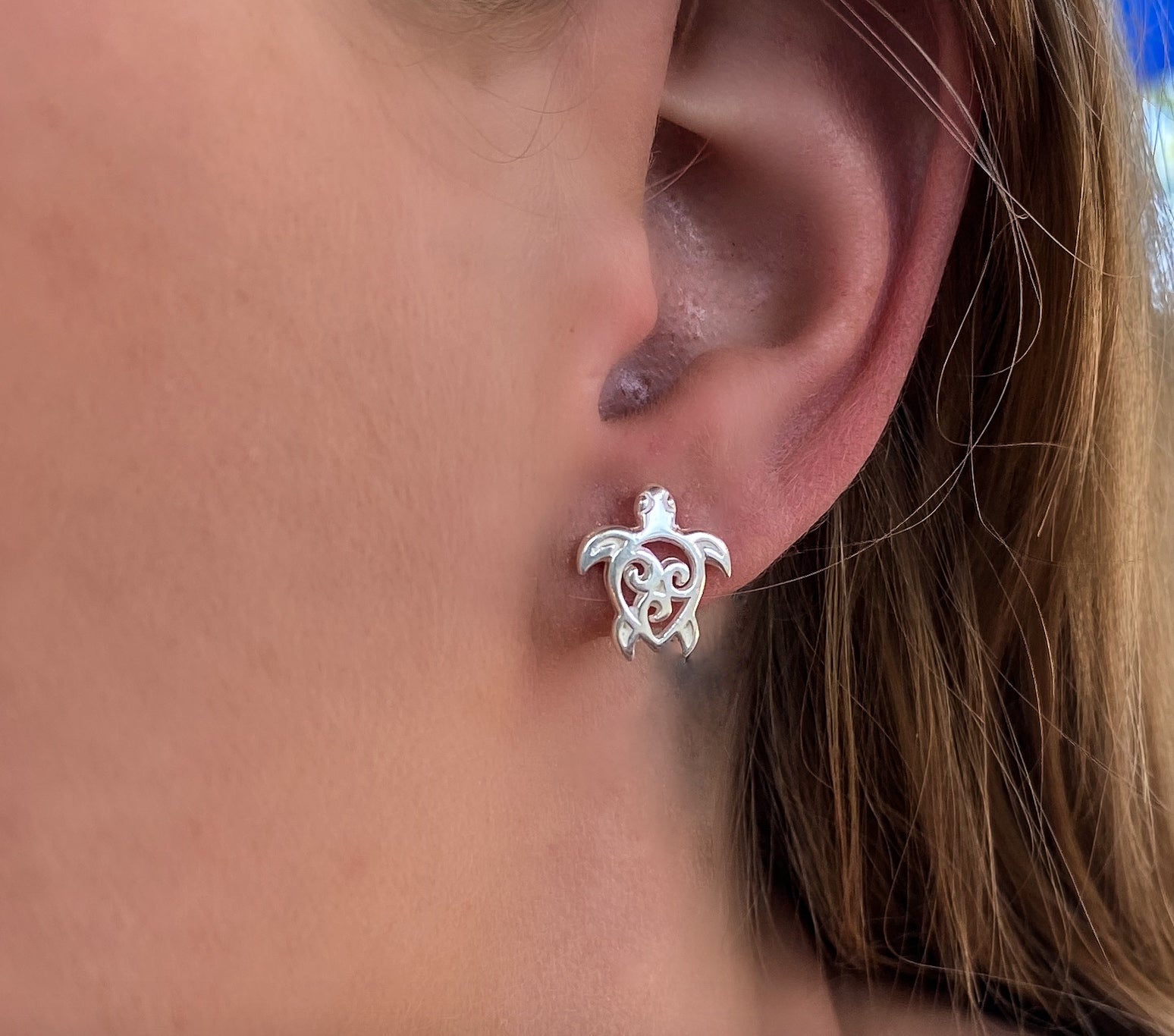 silver turtle studs australia