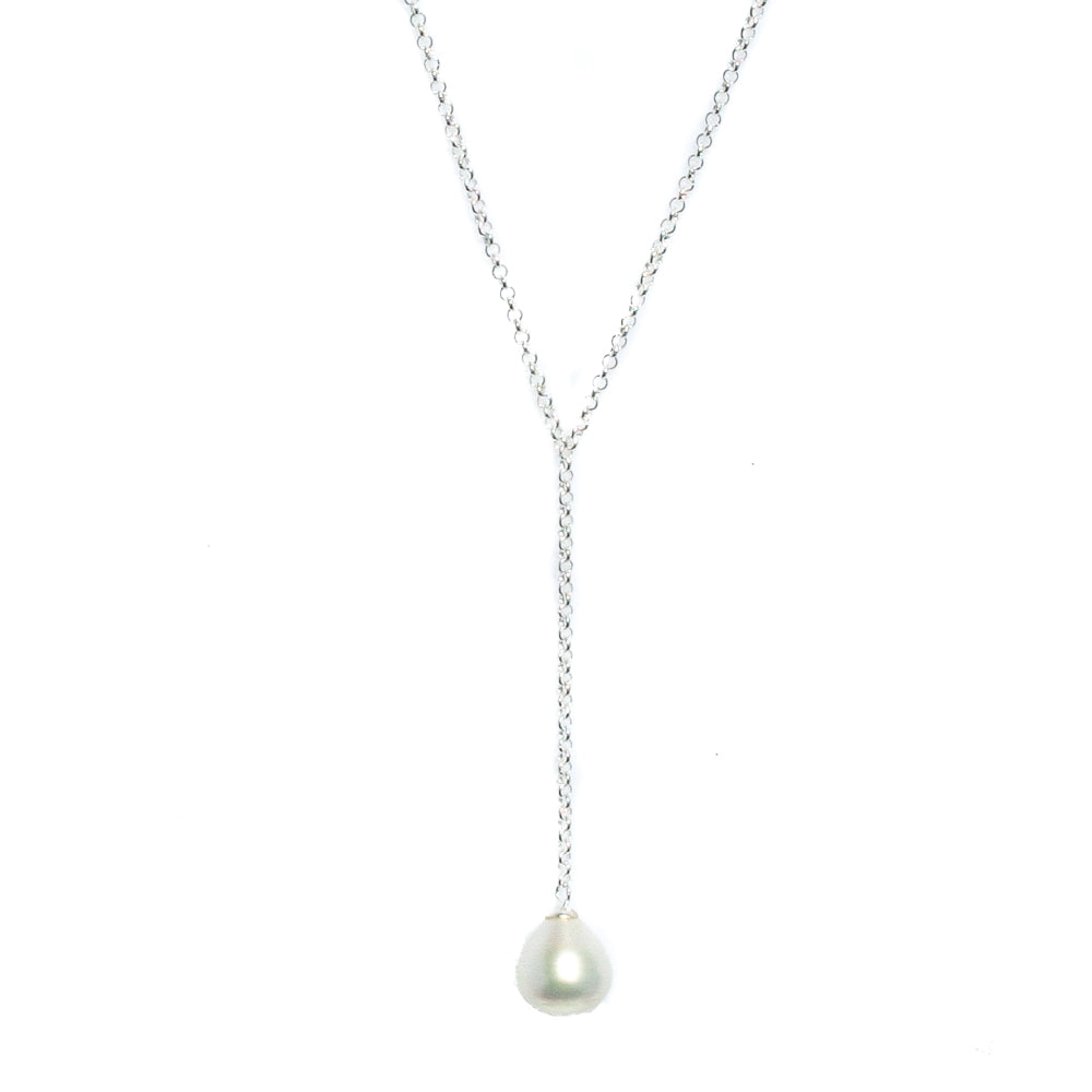 “Australian South Sea pearl necklace in sterling silver inspired by Broome pearling heritage designed in Western Australia”