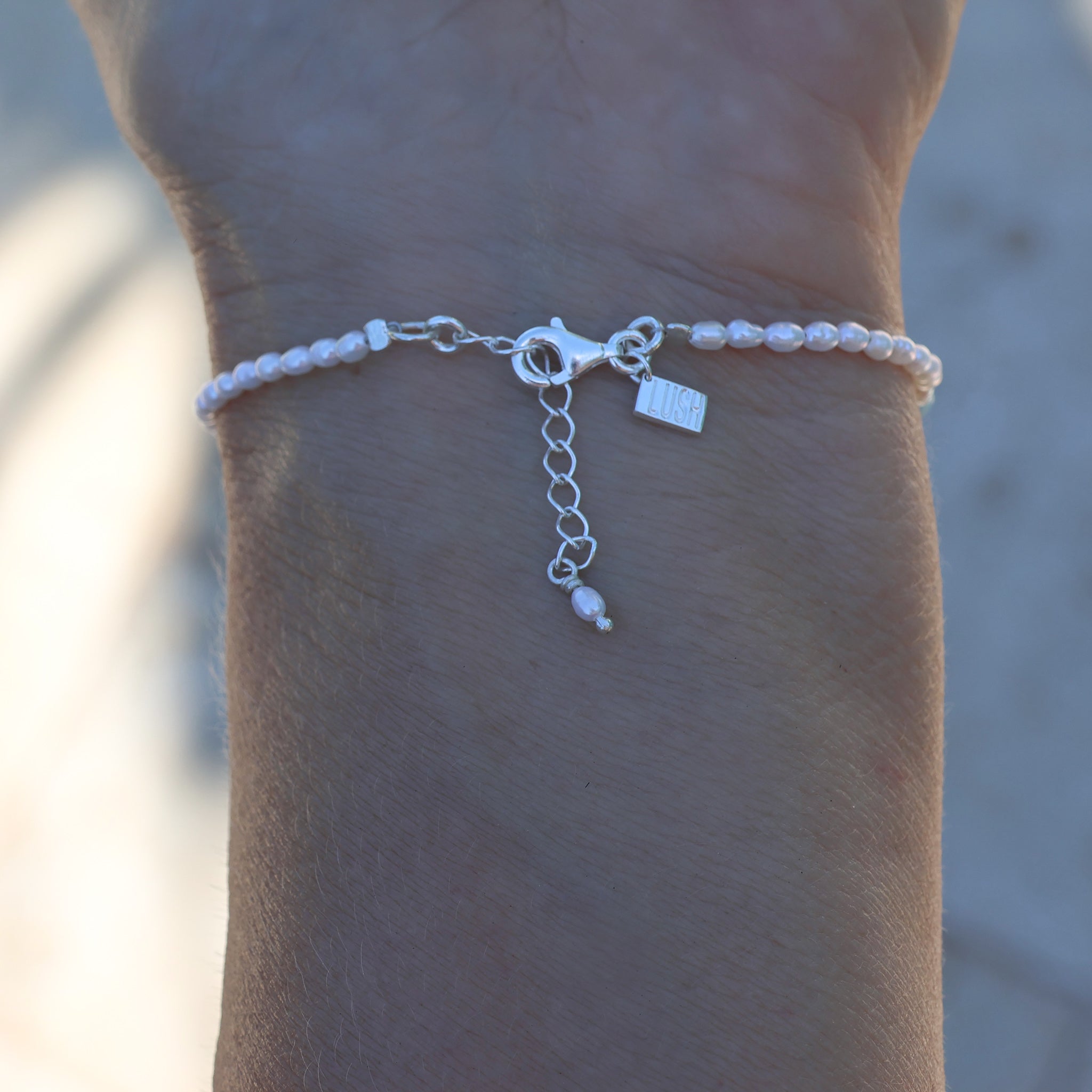 blue lagoon keshi pearl larimar bracelet