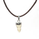 Crocodile tooth pendant on a brown cotton necklace inspired by the Kimberley region and designed in Broome, Western Australia.