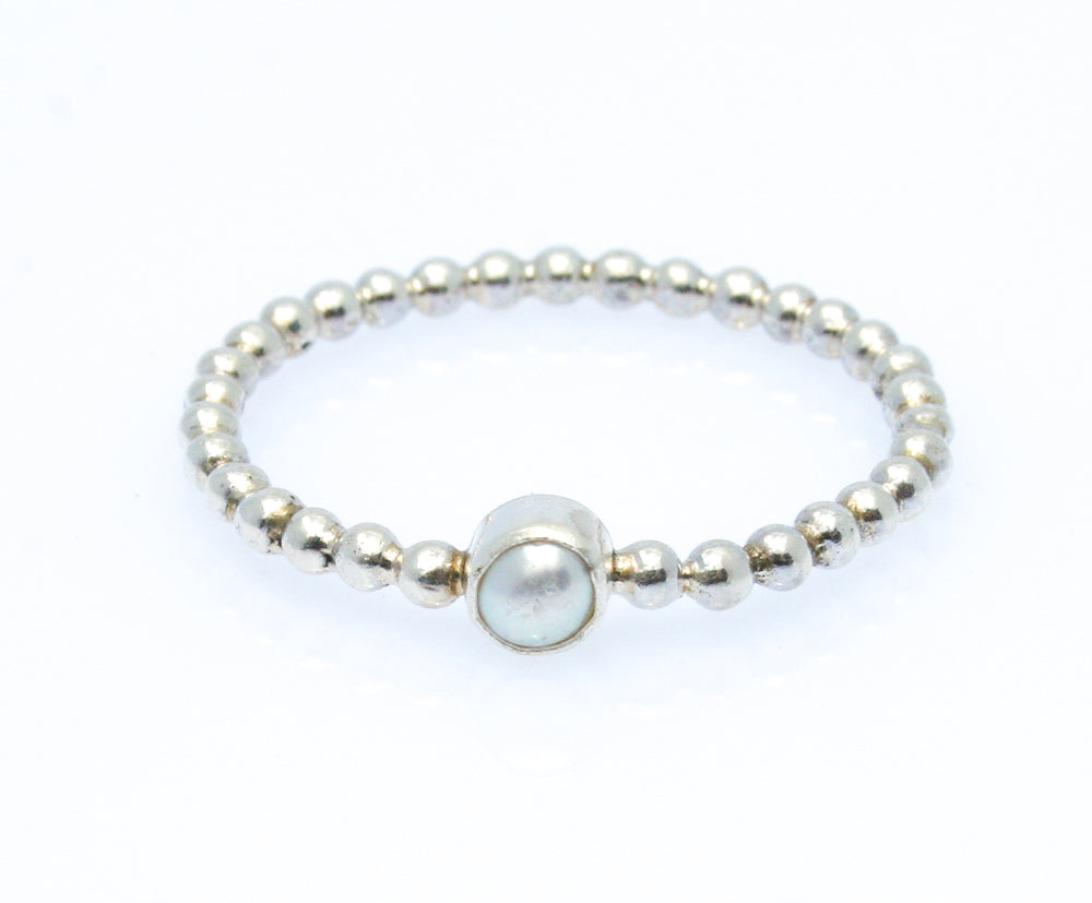 dainty pearl ring
