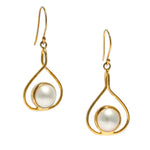 mabe gold earrings pearl