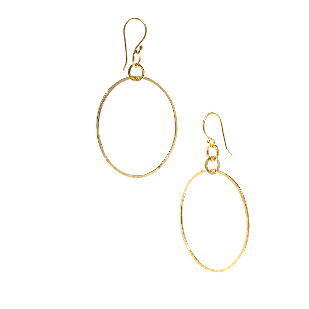 Hoop Treasure Earrings Gold crafted in premium gold vermeil over 925 sterling silver with coastal-inspired hoop design.