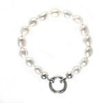 Freshwater keshi pearl bracelet with sterling silver clasp – Australian beach jewellery