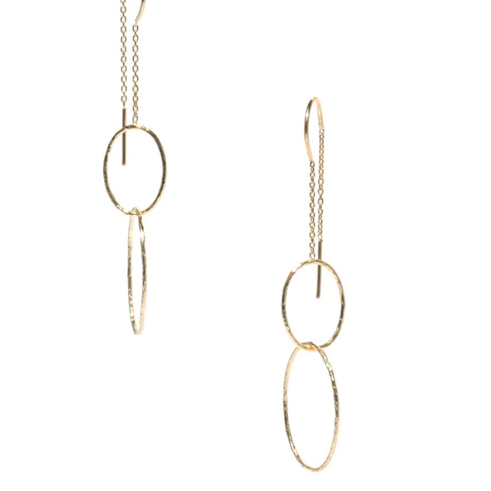 Loop Hooks Gold crafted in premium gold vermeil over 925 sterling silver with elegant looped hook earring design.