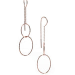 Rose gold loop earrings