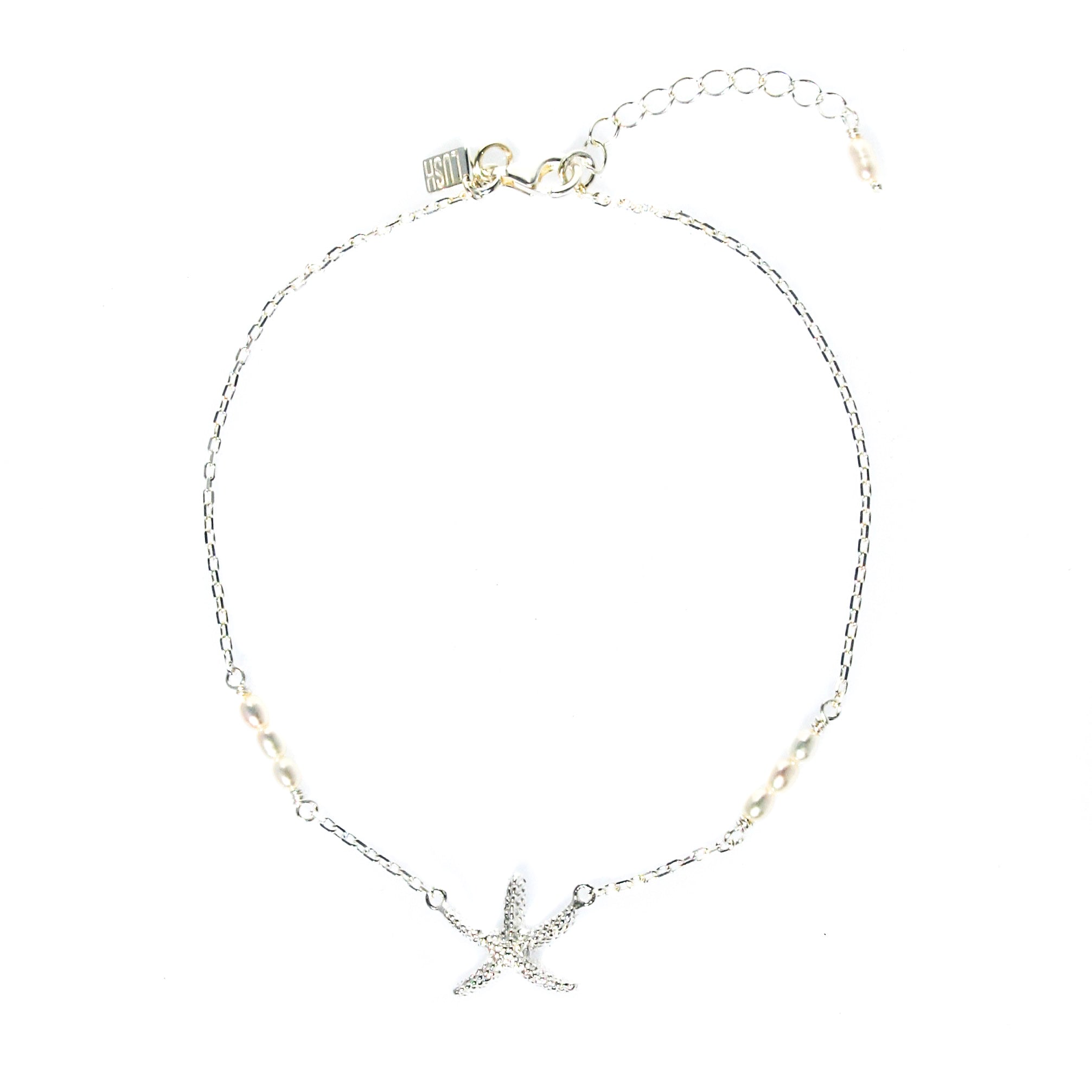 silver starfish anklet 