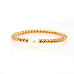 rose gold pearl ring