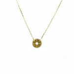 “Gold Wanderlust compass necklace in gold vermeil designed in Broome Western Australia”