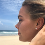 white pearl studs 8 mm